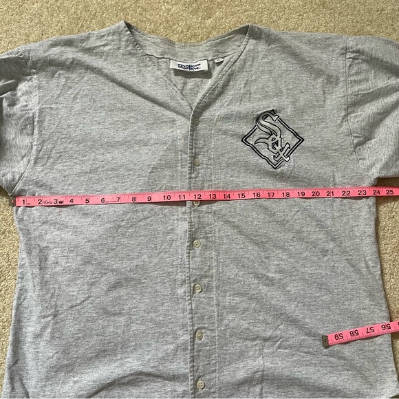 VINTAGE Chicago White Sox Shirt Mens Extra Large Gray White Chalk Line USA Made - Picture 4 of 11